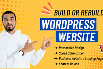 build, design, redesign, develop, clone, or customize wordpress website