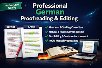 do german ebook proofreading editing grammar check text correction