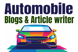 write automotive  articles and automobile web page content