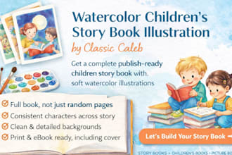 children story book illustrations, picture book editor,children book illustrator
