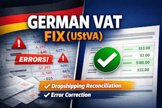 prepare german umsatzsteuer voranmeldung and reconcile dropshipping sales