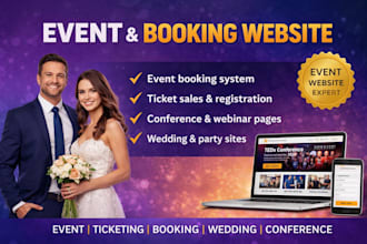 design event website event planning booking website event ticket conference