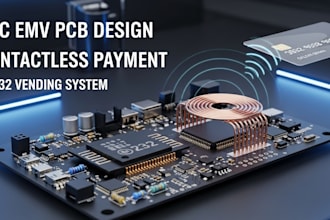 develop nfc emv contactless credit card reader pcb for esp32 vending machines