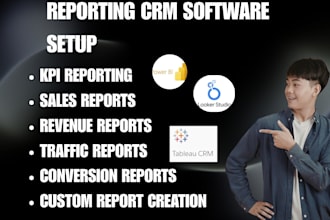 setup reporting setup microsoft power bi tableau looker studio excel databox