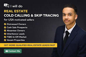 do real estate cold calling and skip tracing  USA motivated real estate seller