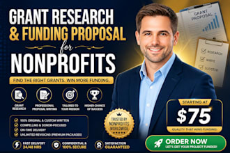 grant research, and funding proposal for nonprofits and startups