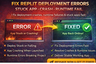 fix replit deployment errors stuck app crash runtime issues and make it work