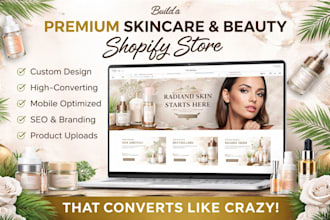 design skincare beauty website skin care cosmetics makeup hair shopify store