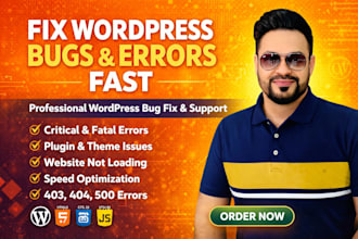 fix wordpress issues, bugs, critical error, fix wordpress error, woocommerce fix