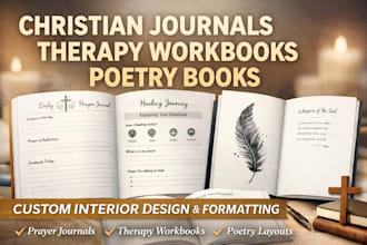 create christian journal interior design therapy workbook poetry book layout
