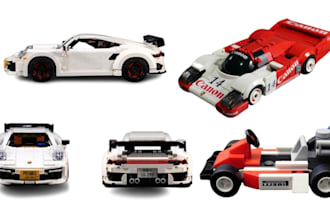 design custom lego technic car moc with xml partlist and building instructions