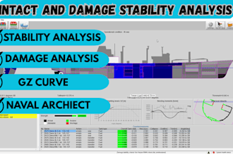 perform intact and damage stability analysis for ships, yachts and catamarans