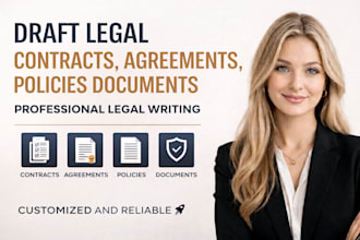 draft legal contract agreements policies legal documents legal writings
