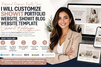 customize showit portfolio website showit blog website template showit redesign