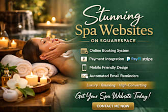develop squarespace spa booking clients appointment system setup