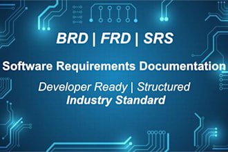 write brd, frd, srs and business requirements for your software or startup