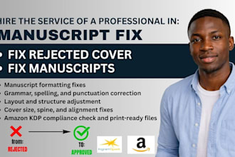 fix and format your manuscript for KDP publishing