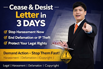 write a cease and desist letter to stop harassment fast