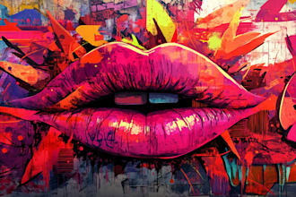 create custom graffiti illustration with street art style