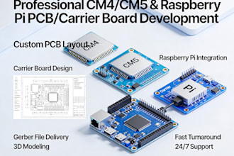 design cm4,cm5,raspberry pi, pcb and carrier board development