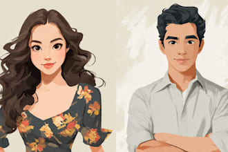paint realistic or cartoon digital portraits