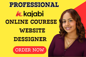 build lms educational website online course, using thinkific, podia, kajabi