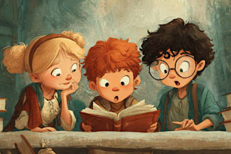 draw whimsical children book illustration