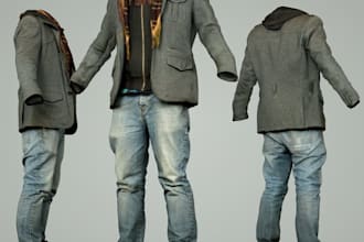 design 3d clothing and outfit for game character or vrchat
