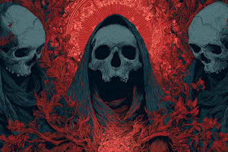 create dark art, horror or skull artworks illustration
