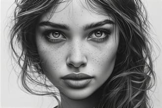 make your portrait sketch with pencil and charcoal