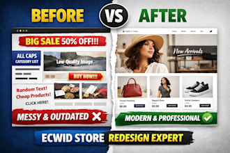 build ecwid ecommerce store upload product to ecwid online store website design