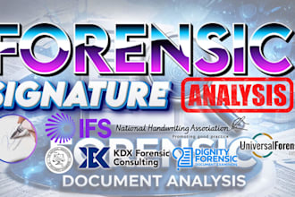 do forensic signature analysis verify real signature document signature