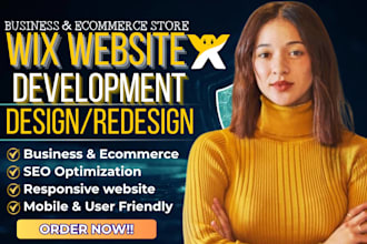 build wix website design wix or redesign wix website wix business website design