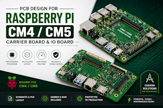 design pcb for raspberry pi compute module cm4 cm5, carrier board, cm5 io board
