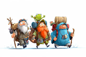 draw cartoon, comic illustrations and mascot characters