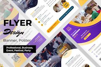 design professional poster, flyer and event banner