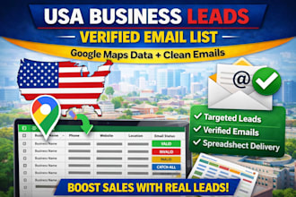 provide verified google maps leads and clean email lists