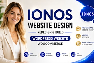 ionos website design, ionos website redesign, ionos ecommerce website, ionos SEO
