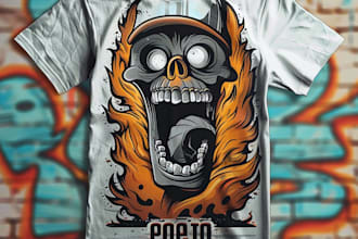 draw cool cartoon t shirt design