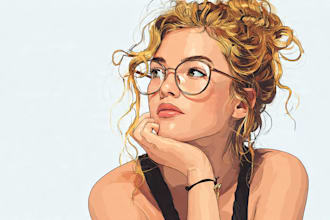 draw your amazing realistic vector portrait