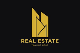 create a minimal real estate logo