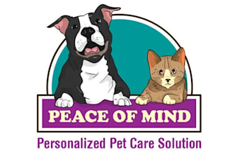 make charming logo for successful dog training pet care bus