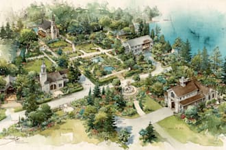 create a map illustration for your wedding