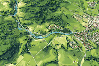 design printable custom vector maps of any area