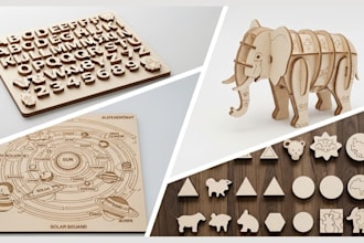 design industrial cnc drawing files dxf svg for laser cutting machines engraving