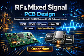 do rf and mixed signal pcb with impedance, emi, iot and esp32 stm32 iot sensor