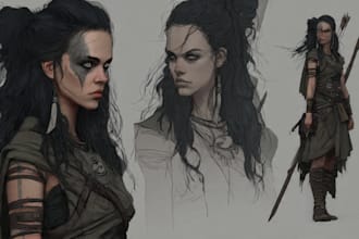 illustrate a dark fantasy character