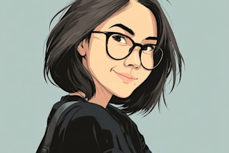 design amazing vector cartoon portrait