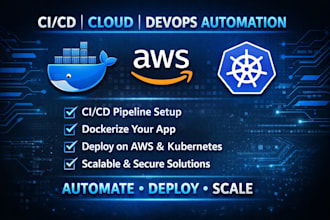 build ci cd pipelines, dockerize apps, and deploy on AWS or kubernetes