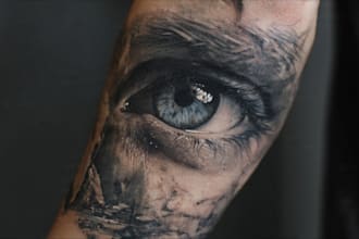 create unique realism tattoo design with my style